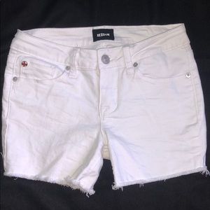 Hudson white jean shorts